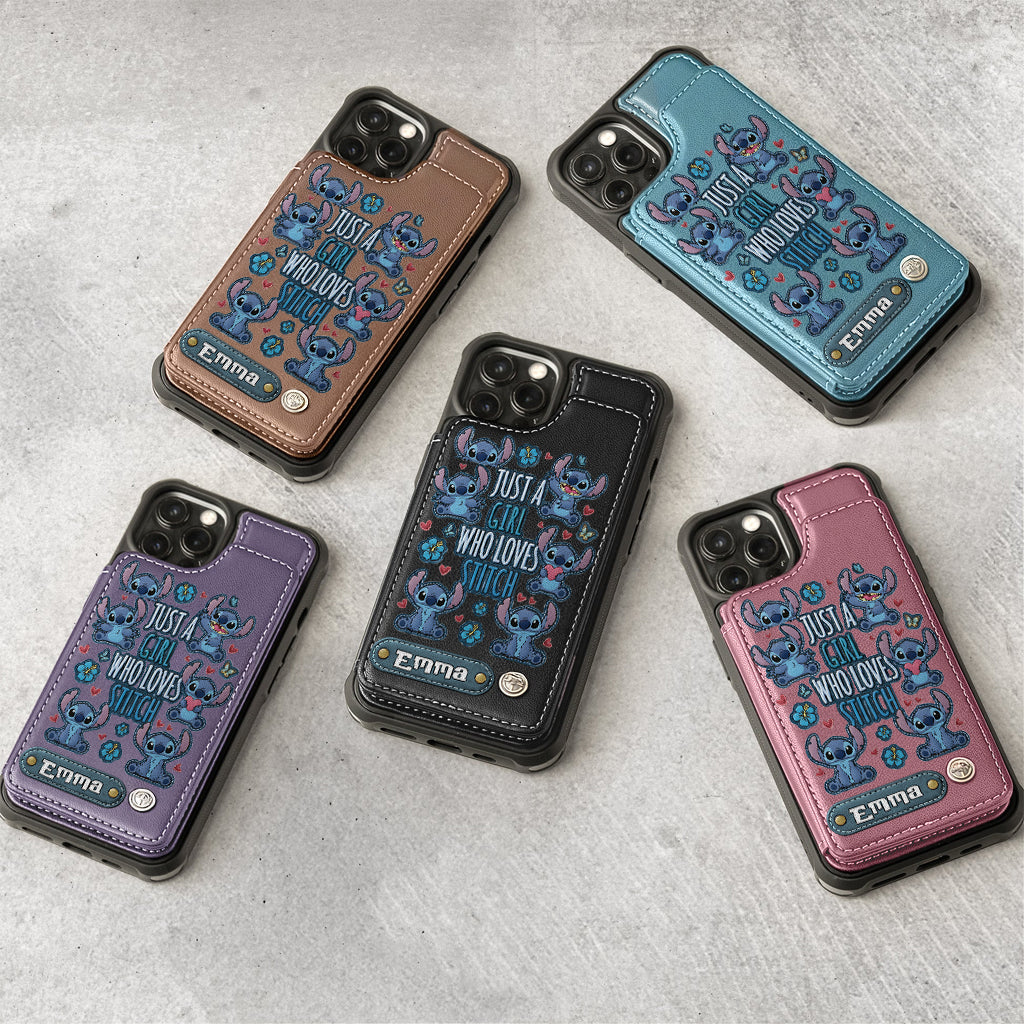 Just A Girl Who Loves Stitch - Personalized Ohana Wallet Phone Case