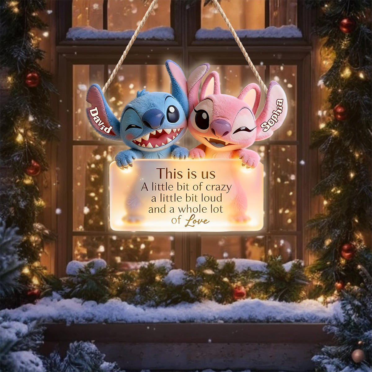 Ohana Means Family - Personalized Ohana LED Light Acrylic Sign