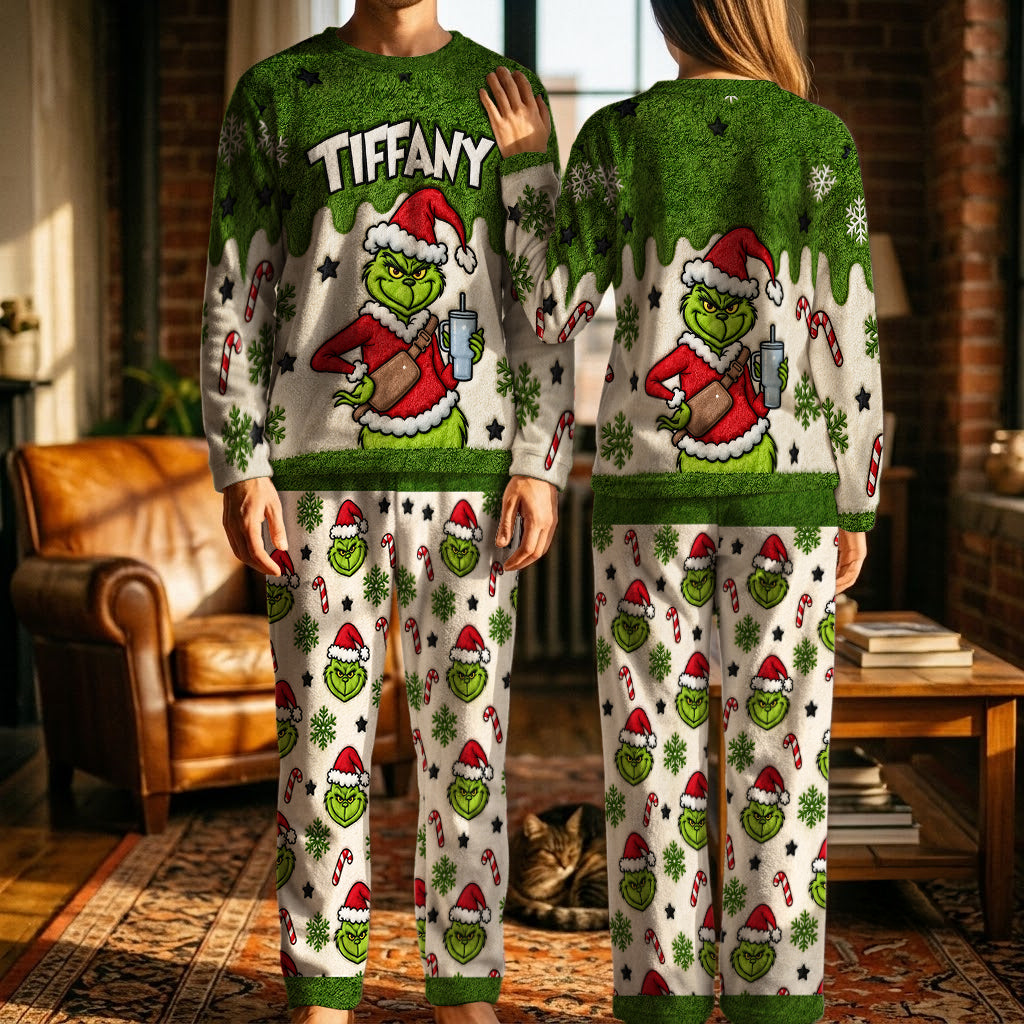 Merry Christmas - Personalized Stole Christmas Fleece Lounge Set