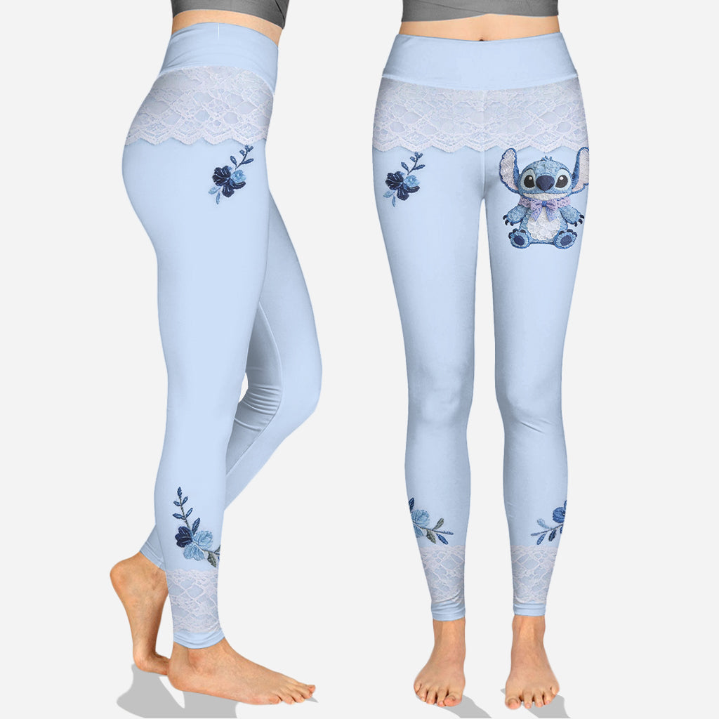 Blue Alien - Personalized Ohana Hoodie and Leggings