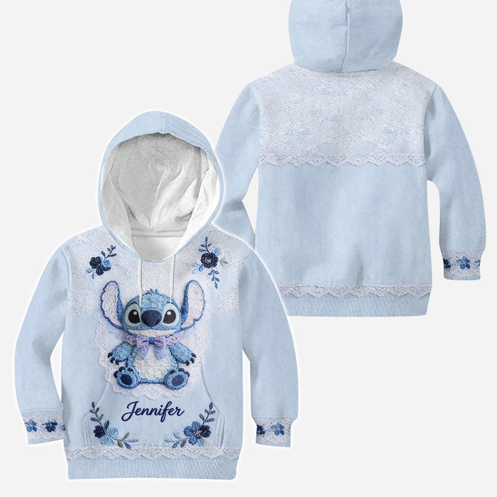 Blue Alien - Personalized Ohana Hoodie and Leggings
