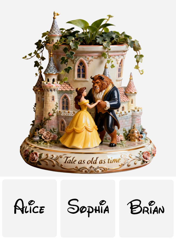 Tale As Old As Time - Personalized Beauty And The Beast Custom Shape Acrylic Flower Vase