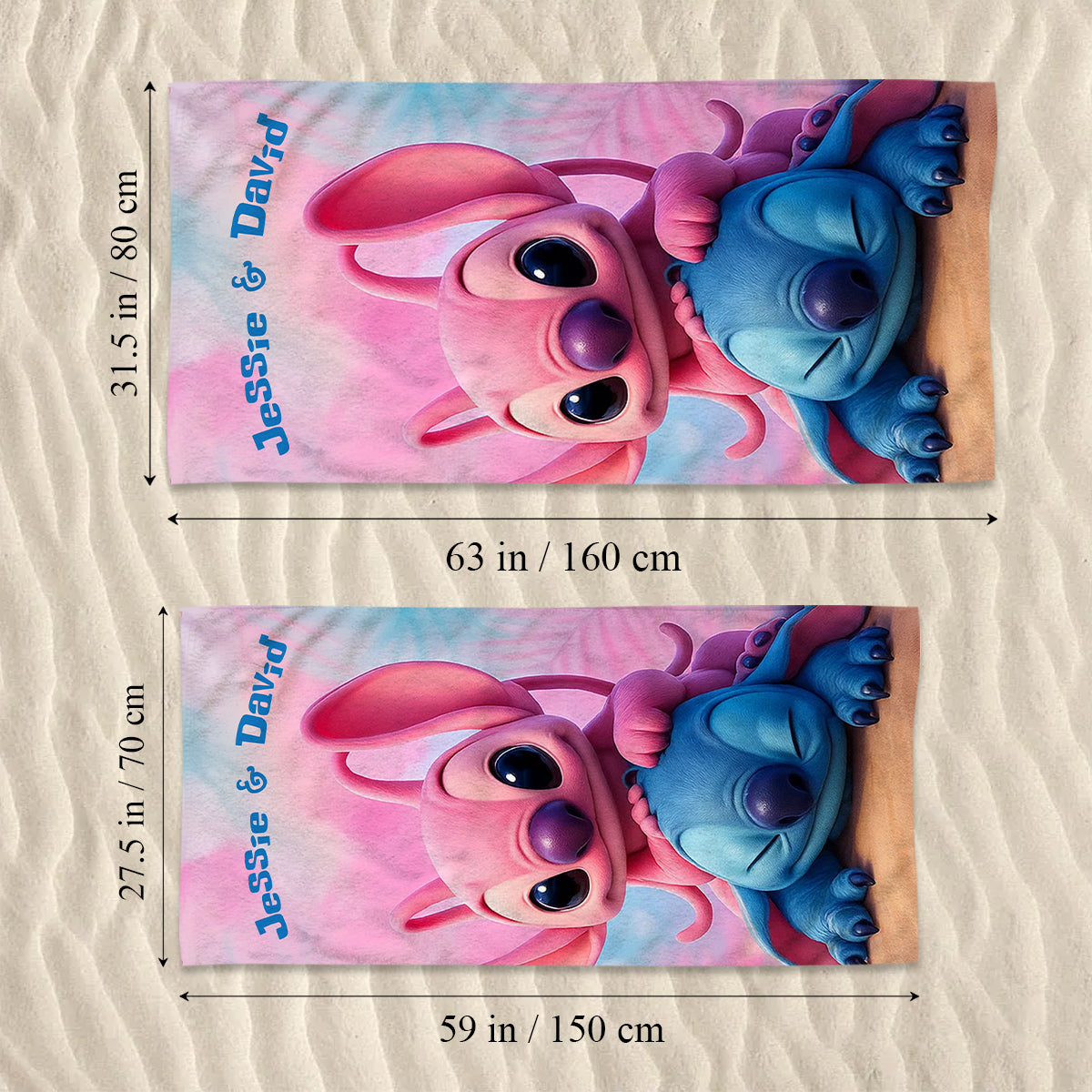 Cute Ohana - Personalized Ohana Quick-dry Beach Towel/ Bath Towel