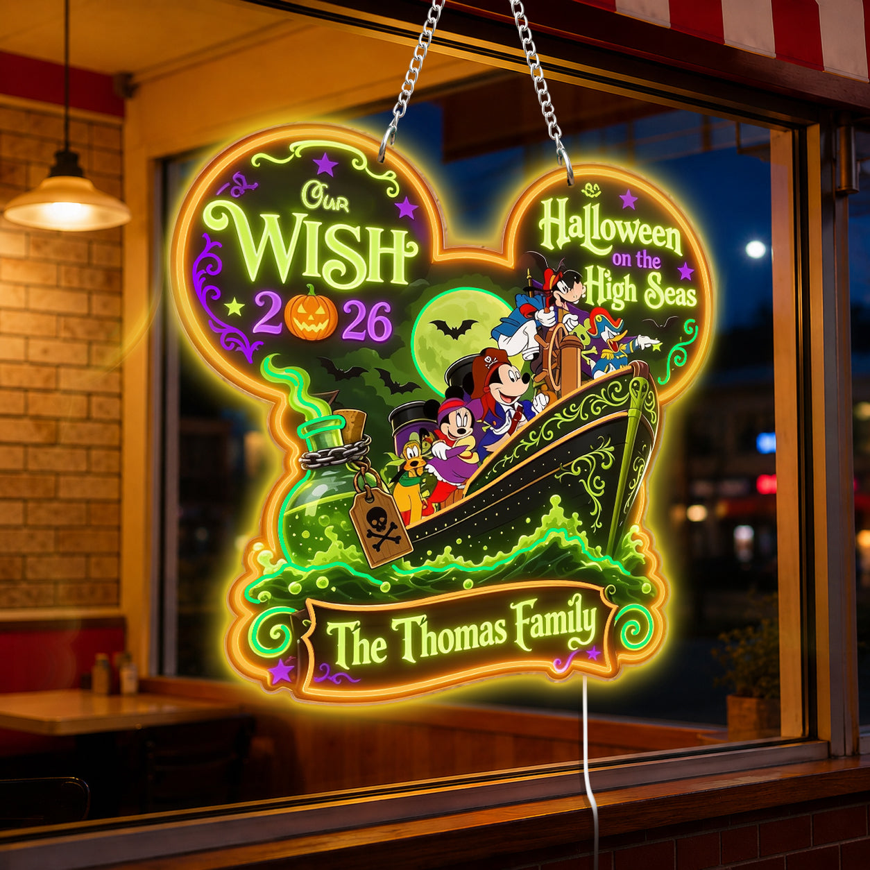 Cruise Halloween - Personalized Dream Cruise Neon LED Light Sign