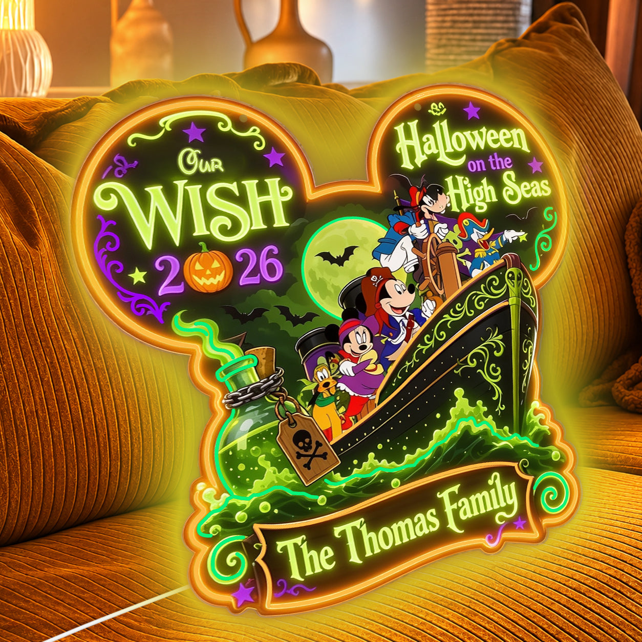 Cruise Halloween - Personalized Dream Cruise Neon LED Light Sign