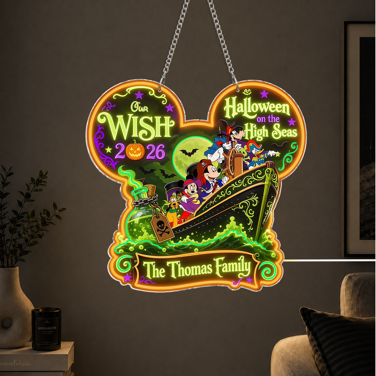 Cruise Halloween - Personalized Dream Cruise Neon LED Light Sign