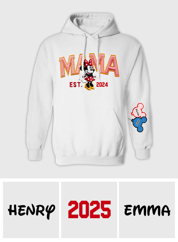 Magic Mom - Personalized Mouse Embroidered Hoodie