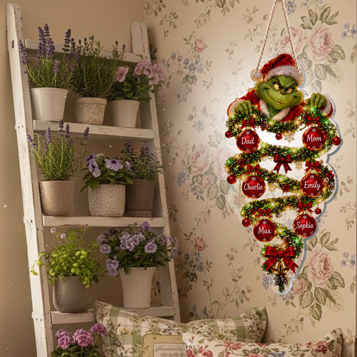 Merry Grinchmas - Personalized Stole Christmas LED Light Acrylic Sign