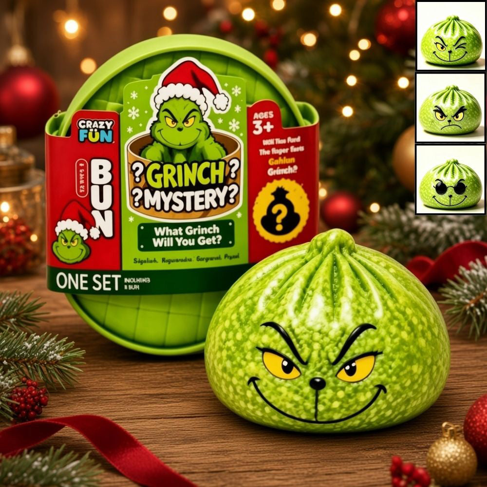 Christmas Green Glitter Dumpling Squishy Toy - 6-Pack Blind Box