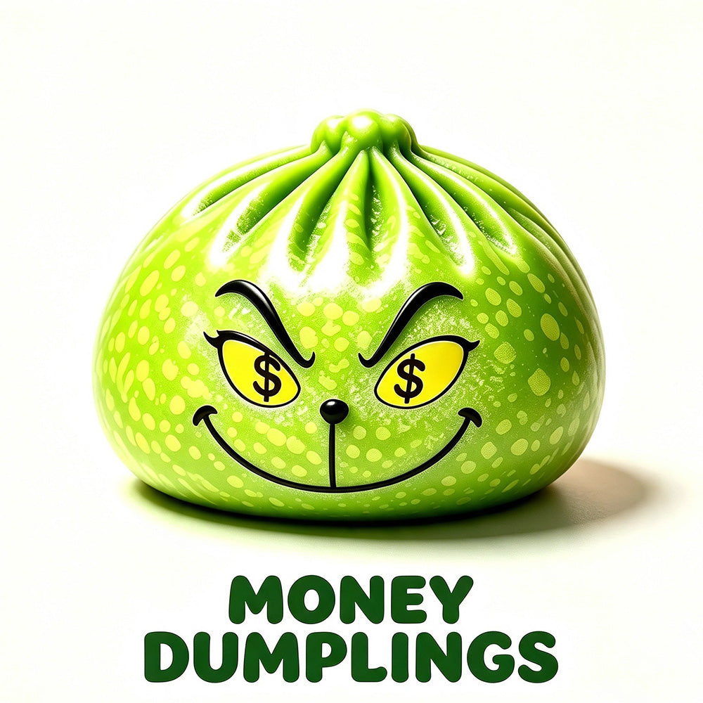 Christmas Green Glitter Dumpling Squishy Toy - 6-Pack Blind Box