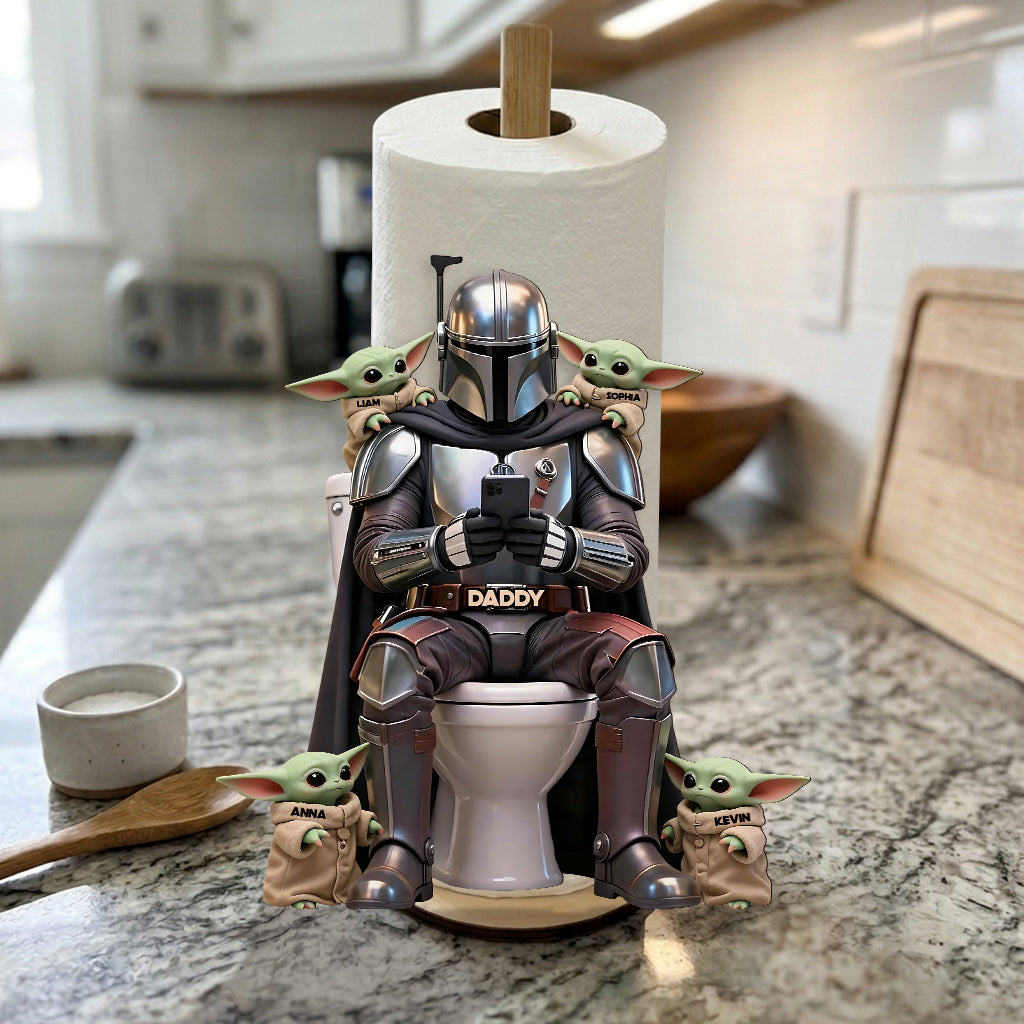 Doing Dad Sht - Personalized The Force Paper Towel Stand