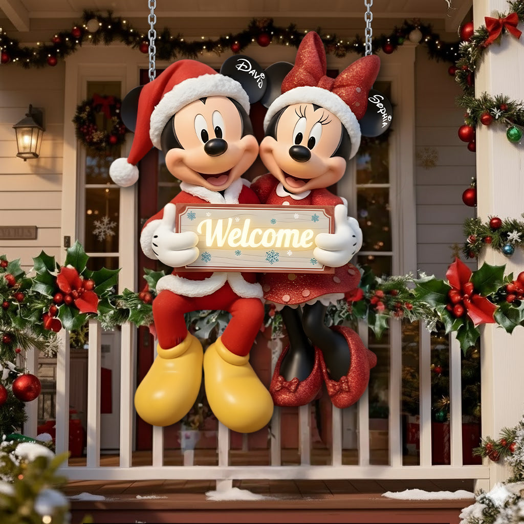 Welcome To Our House - Personalized Mouse Cut Metal Sign