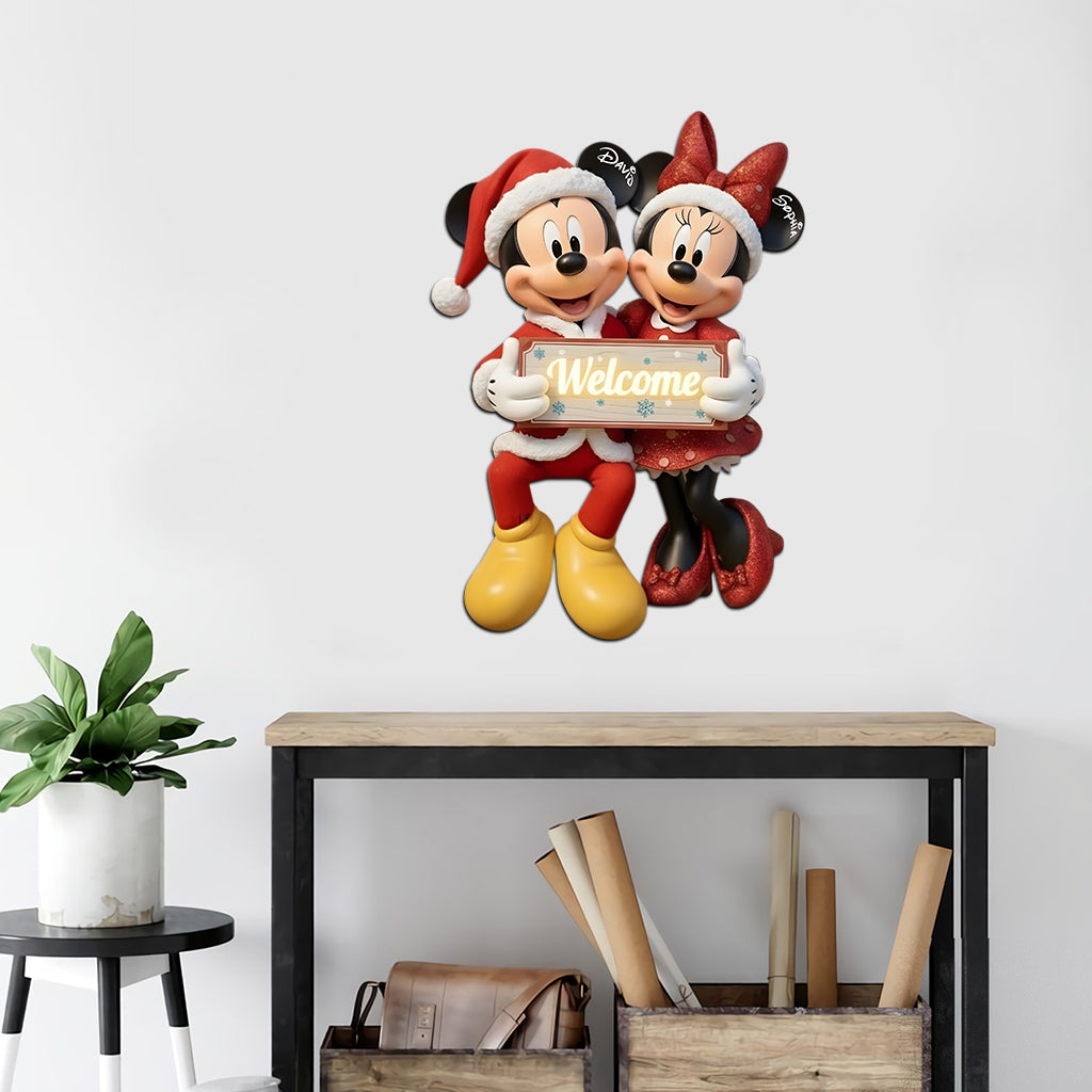 Welcome To Our House - Personalized Mouse Cut Metal Sign