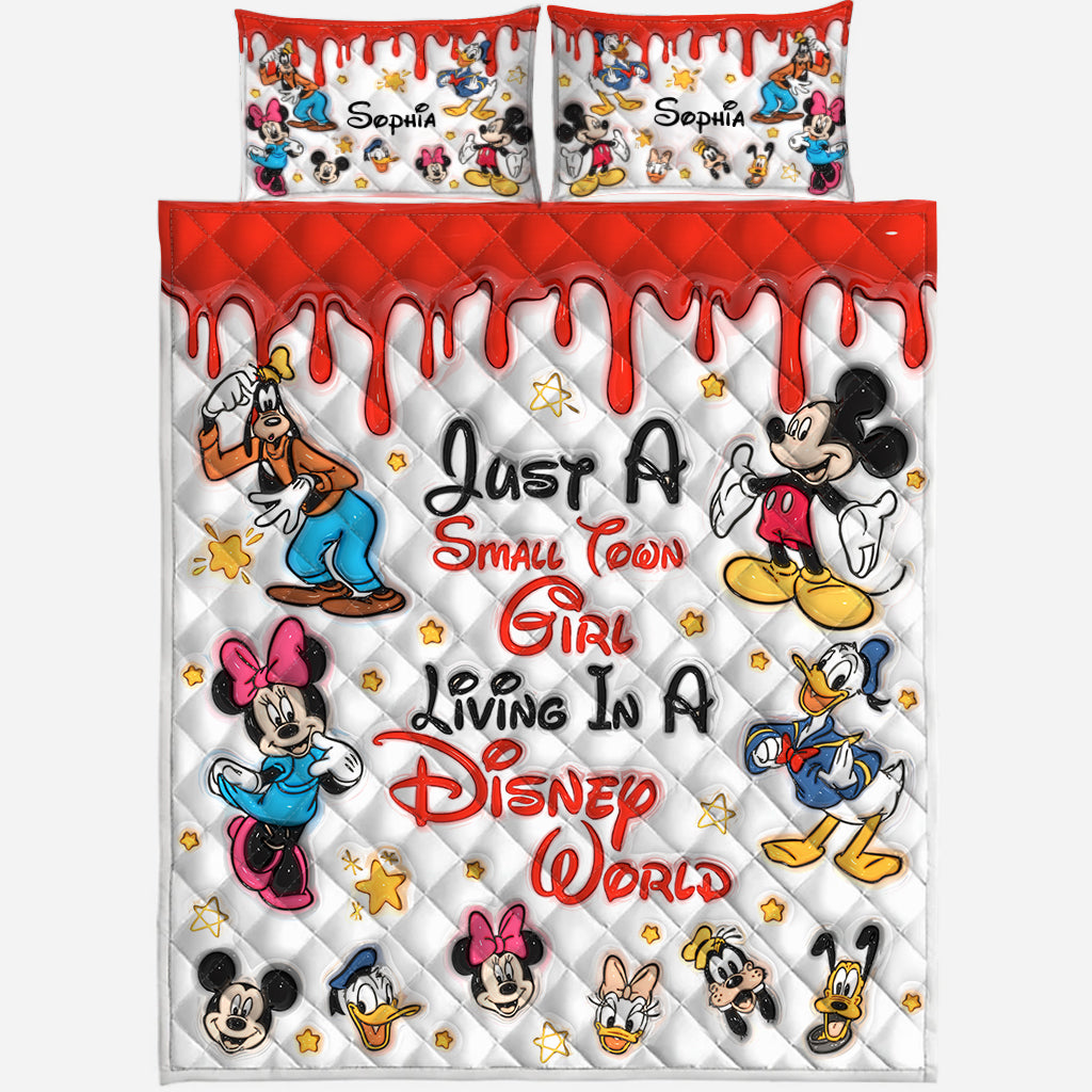 Just A Girl Who Loves Disney - Personalized Mouse Quilt Set