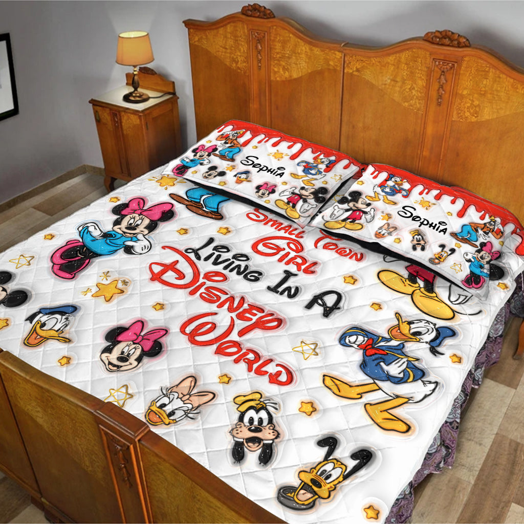 Just A Girl Who Loves Disney - Personalized Mouse Quilt Set