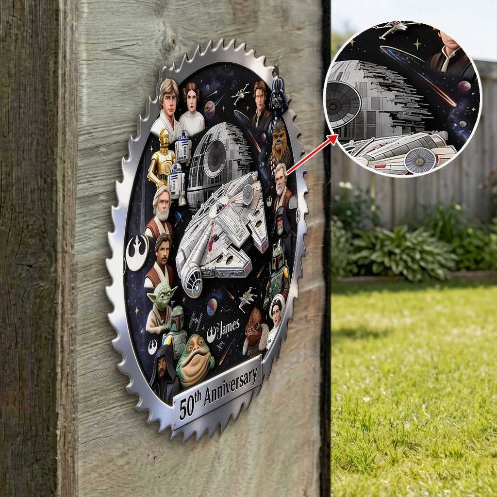 Anniversary - Personalized The Force 3D Printed Cut Metal Sign