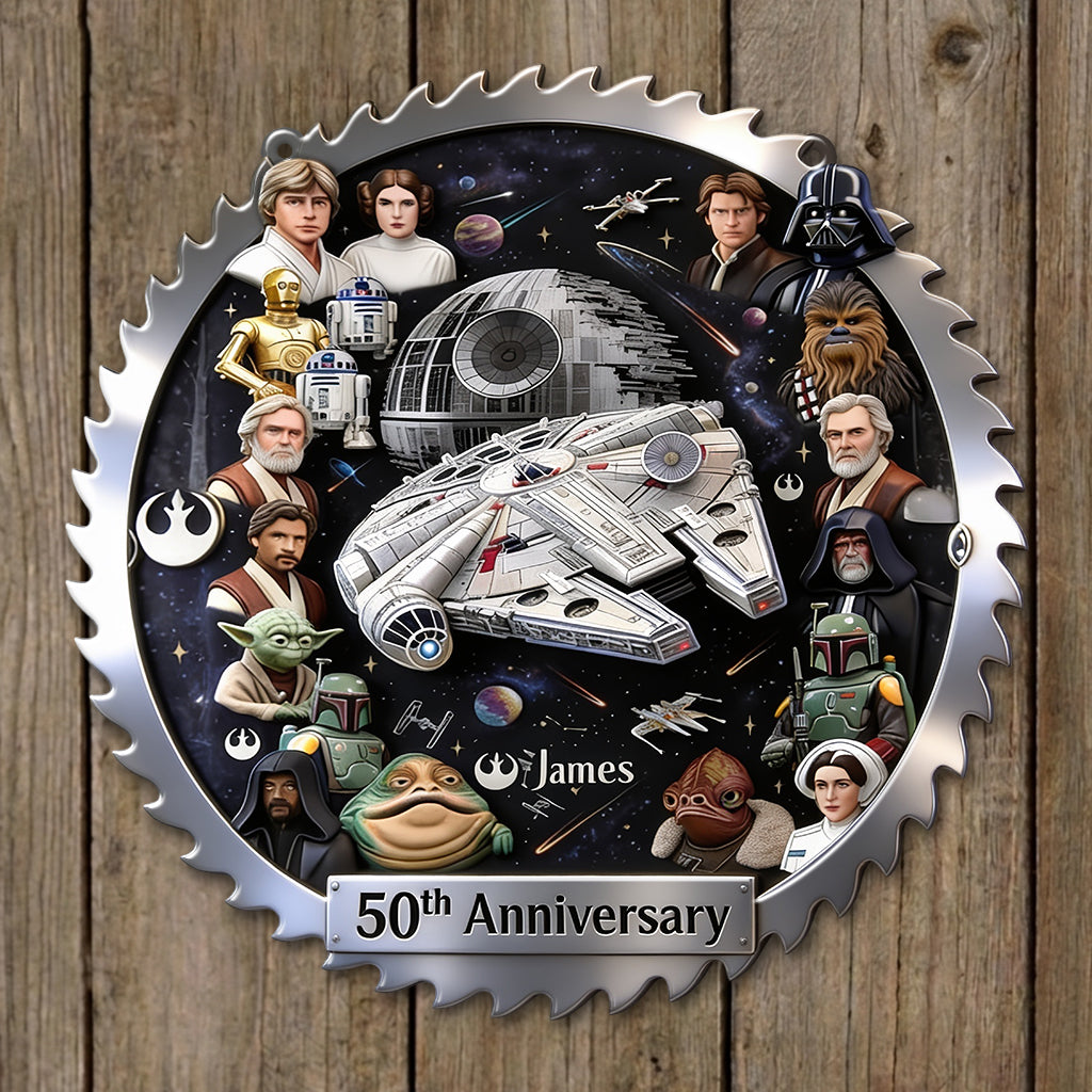Anniversary - Personalized The Force 3D Printed Cut Metal Sign