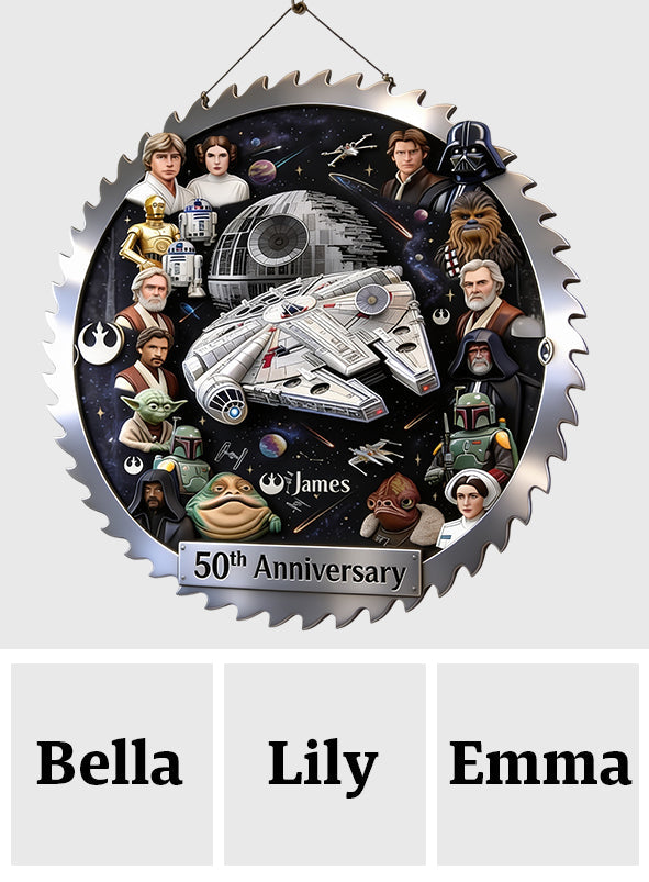 Anniversary - Personalized The Force 3D Printed Cut Metal Sign