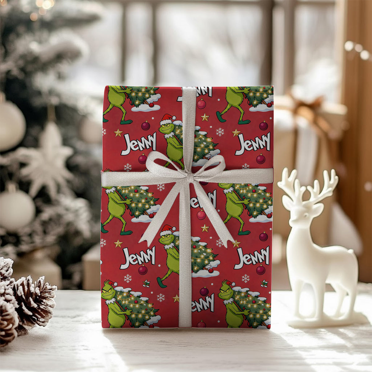 Merry Grinchmas - Personalized Stole Christmas Wrapping Papers