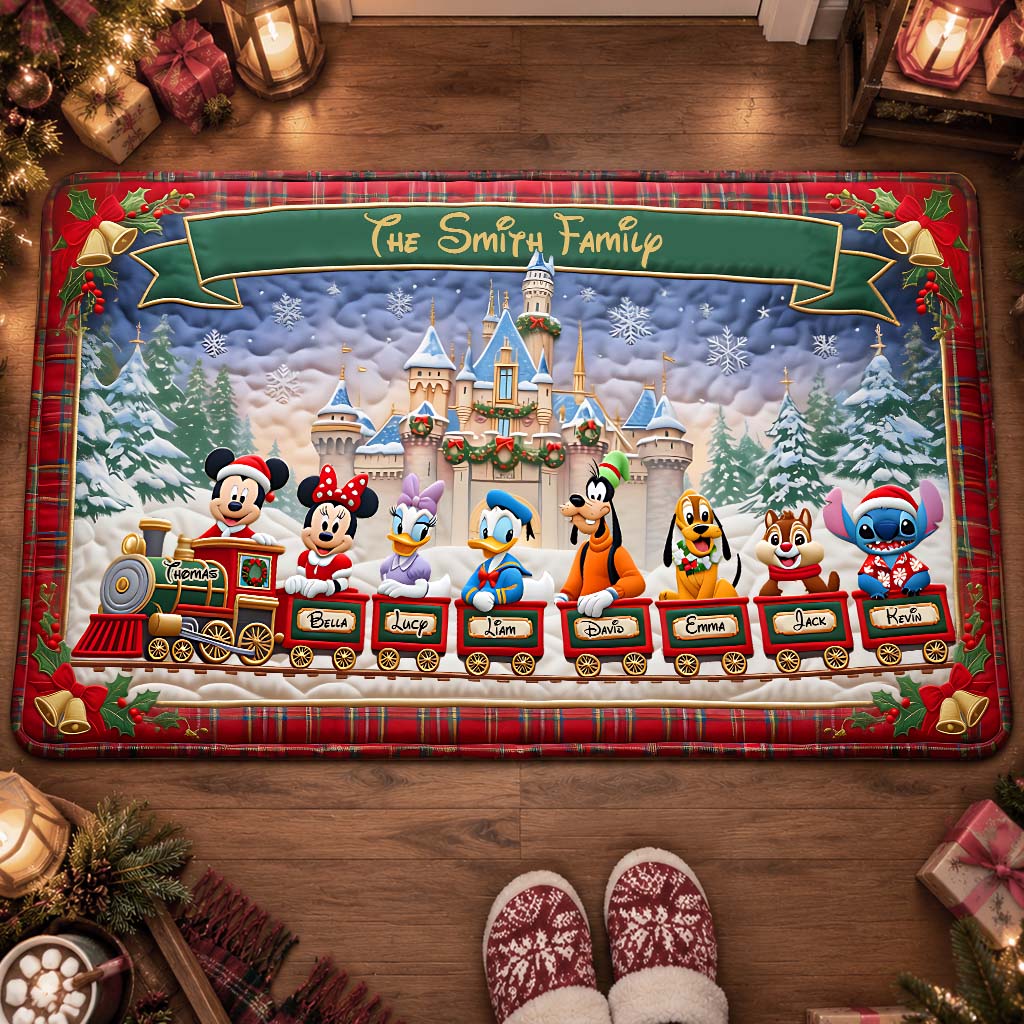 Magical Christmas - Personalized Mouse Non-Slip Tufted Rug