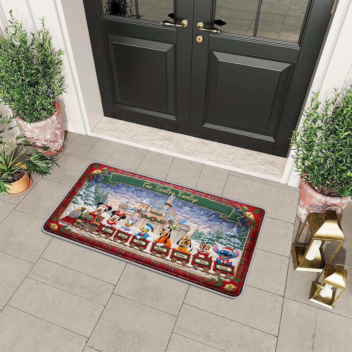 Magical Christmas - Personalized Mouse Non-Slip Tufted Rug