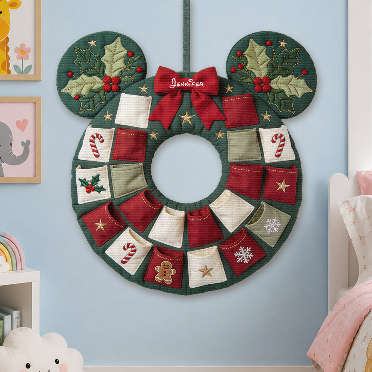 Magical - Personalized Mouse Fabric Advent Calendar