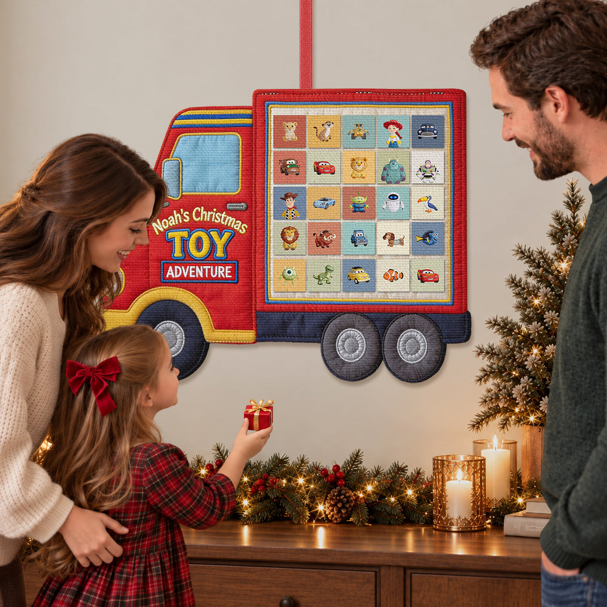 Christmas Toy Adventure - Personalized Animation Movie Fabric Advent Calendar
