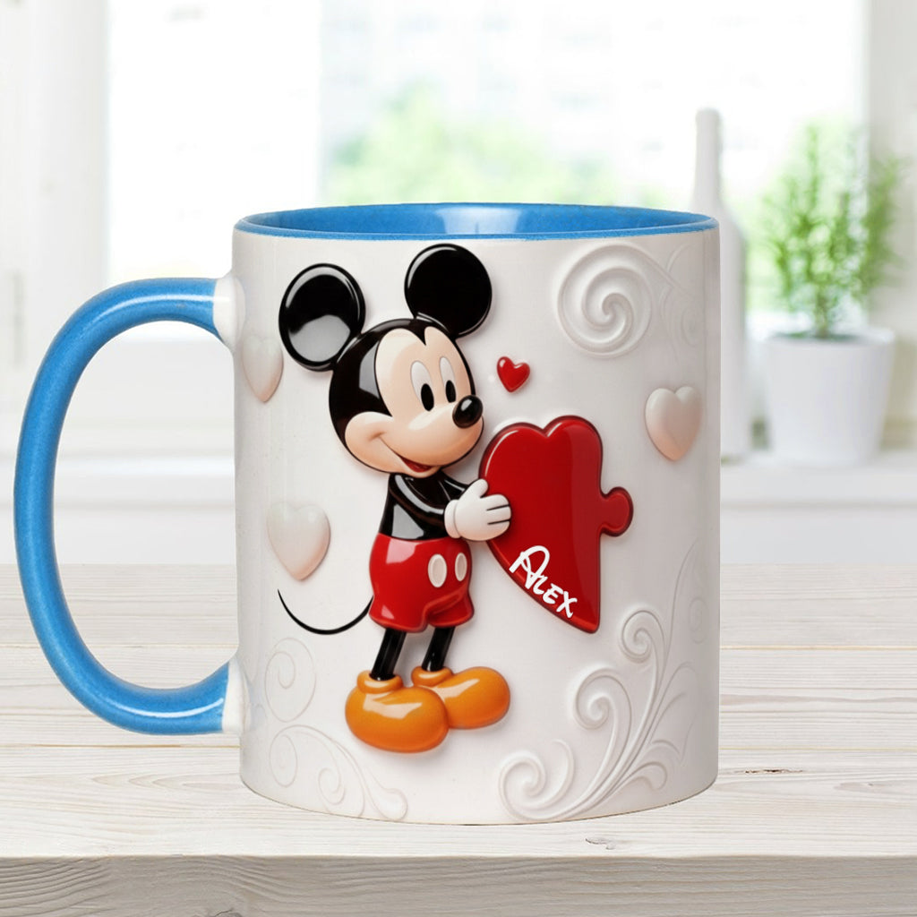 Magical Cartoon Mouse Couple, Matching Mug - Personalized Mouse Accent Mug