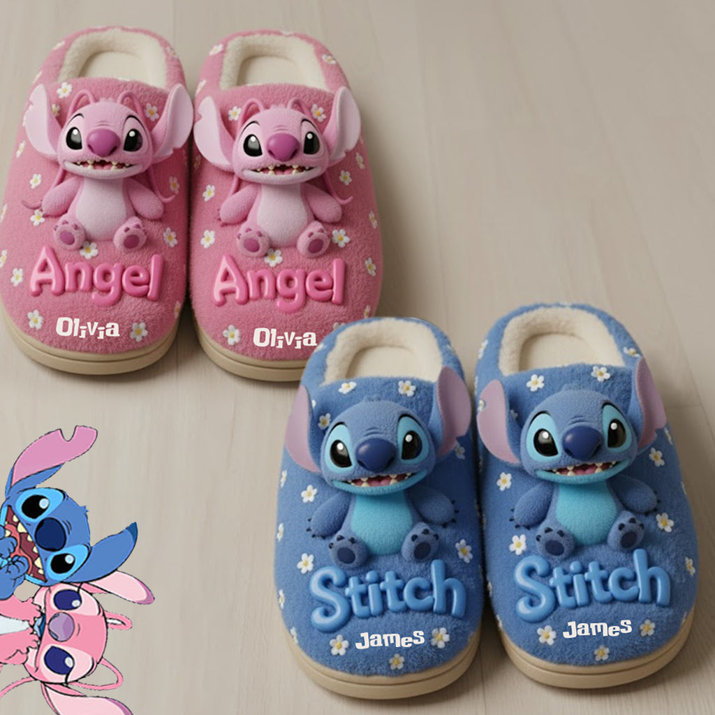 Fluffy Monster Effect - Personalized Ohana Slippers