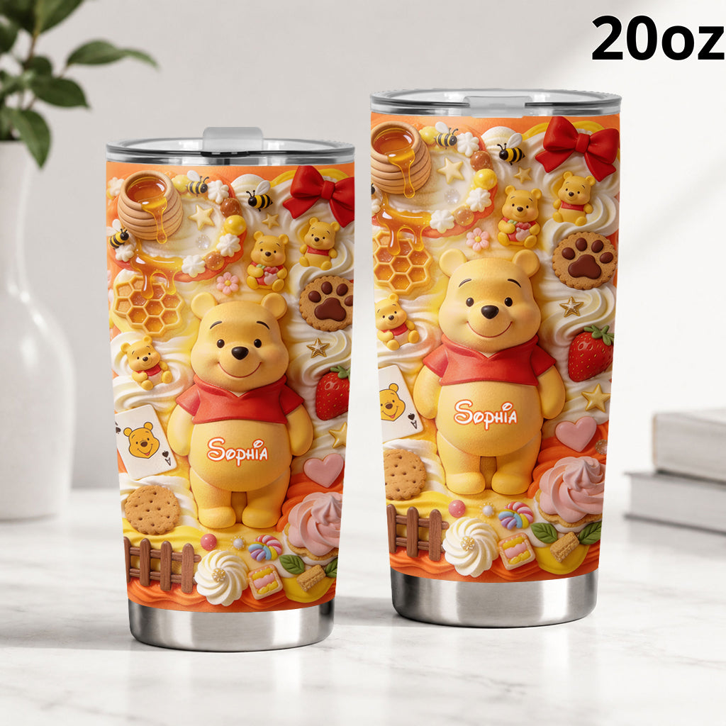 Sweet Bear - Personalized Yellow Bear Tumbler