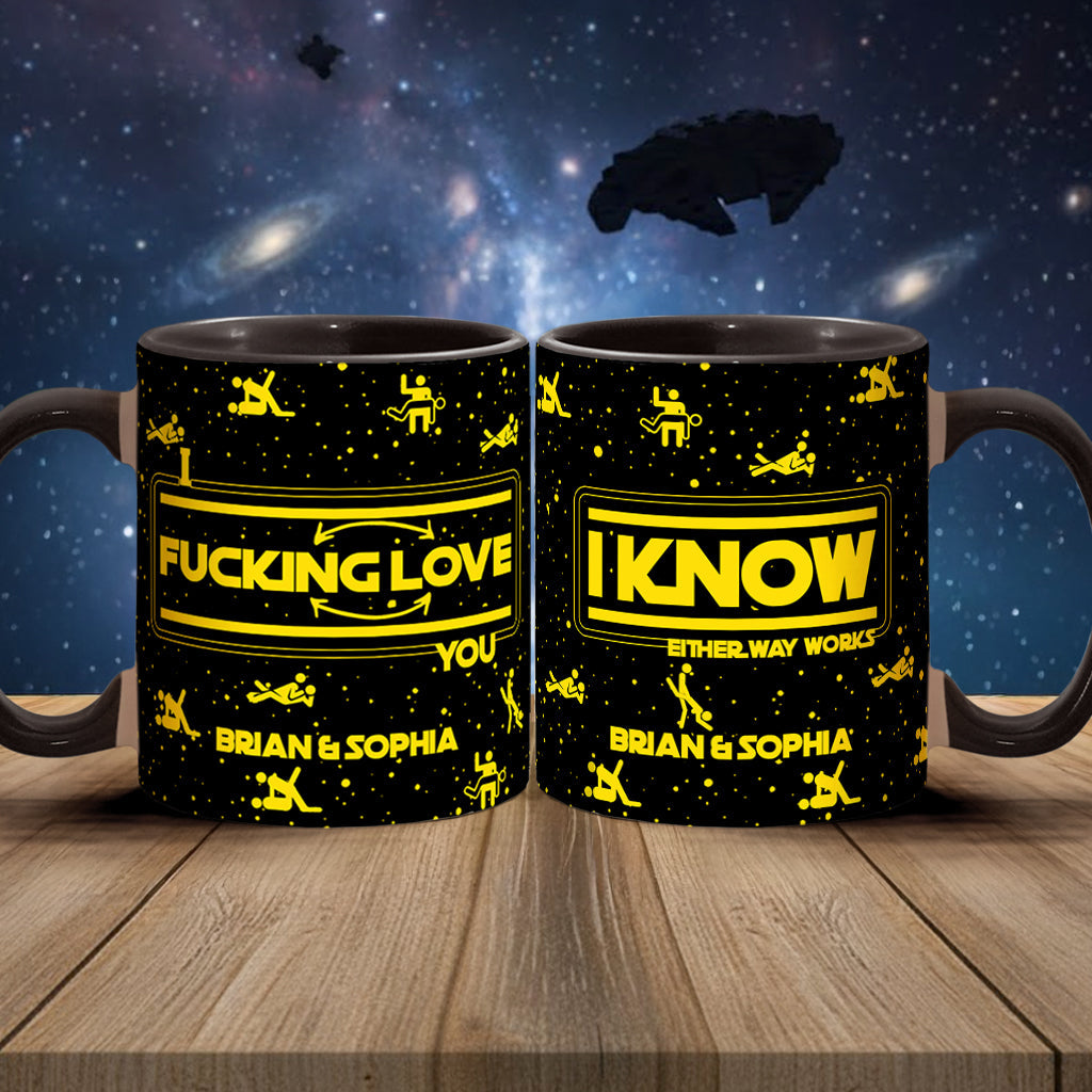 I Love You I Know - Personalized The Force Accent Mug & Coaster