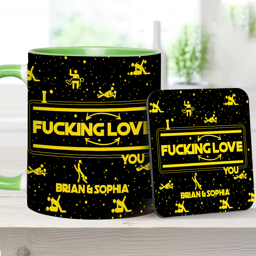 I Love You I Know - Personalized The Force Accent Mug & Coaster