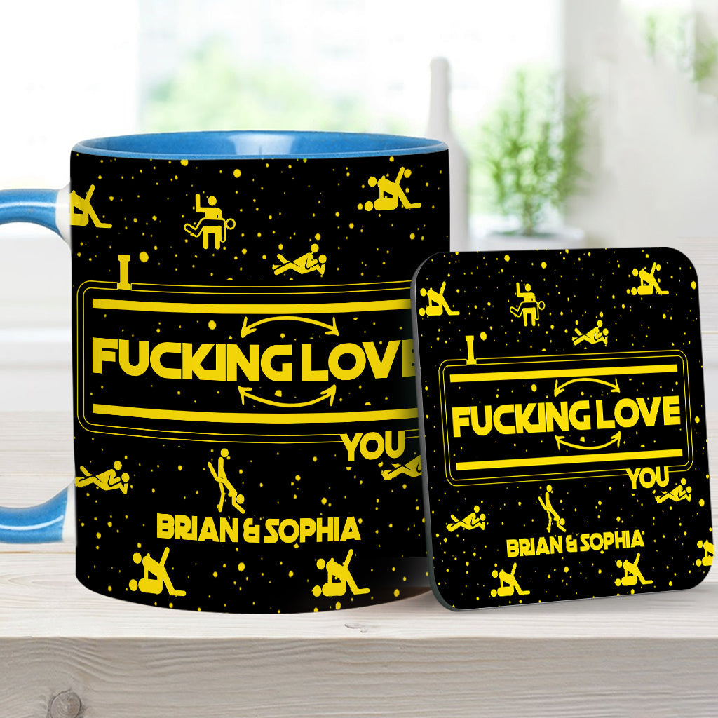 I Love You I Know - Personalized The Force Accent Mug & Coaster