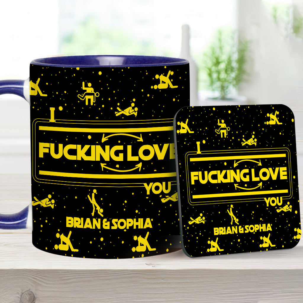 I Love You I Know - Personalized The Force Accent Mug & Coaster