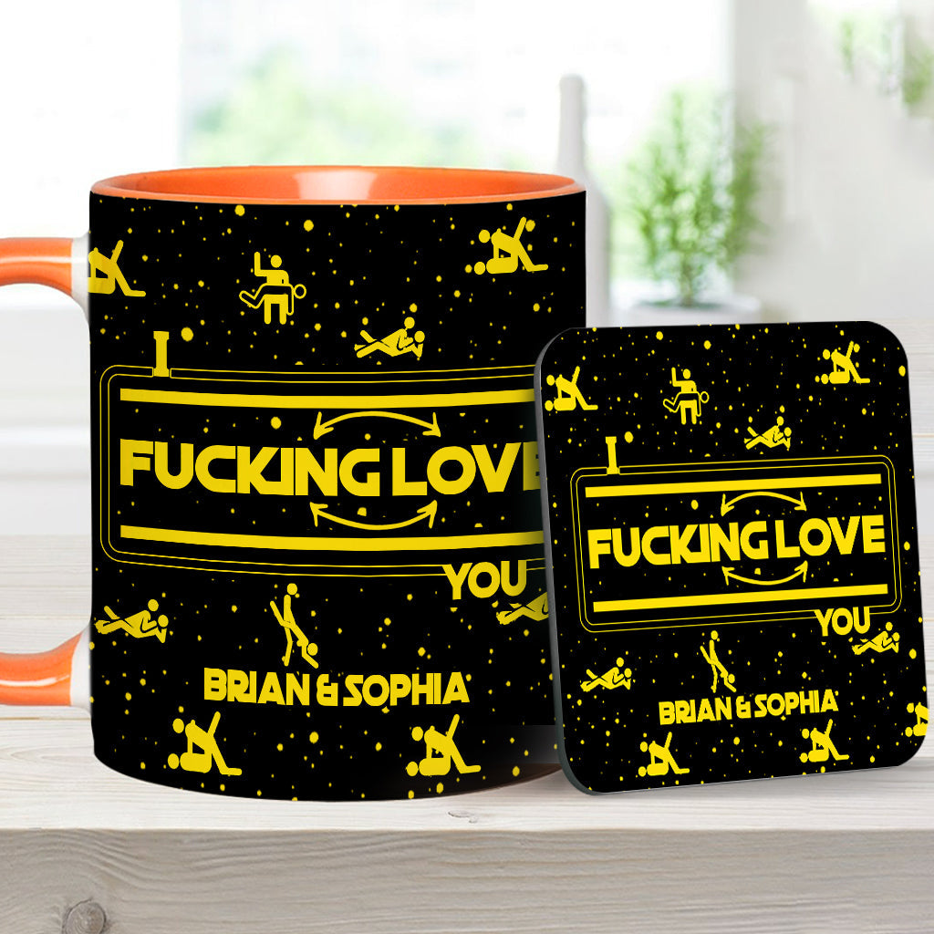 I Love You I Know - Personalized The Force Accent Mug & Coaster