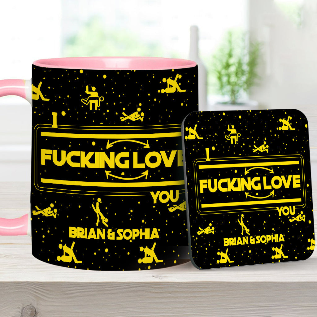 I Love You I Know - Personalized The Force Accent Mug & Coaster
