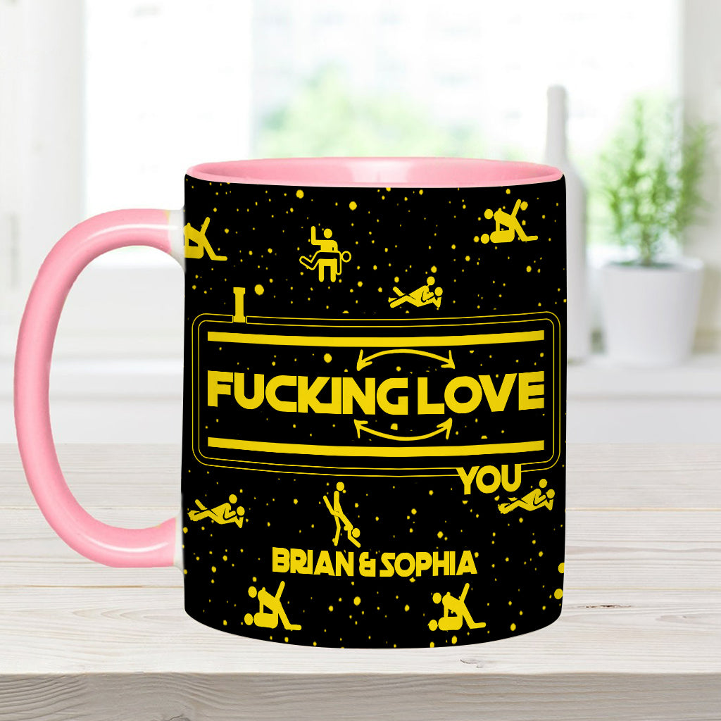 I Love You I Know - Personalized The Force Accent Mug & Coaster