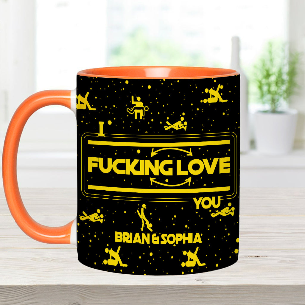 I Love You I Know - Personalized The Force Accent Mug & Coaster