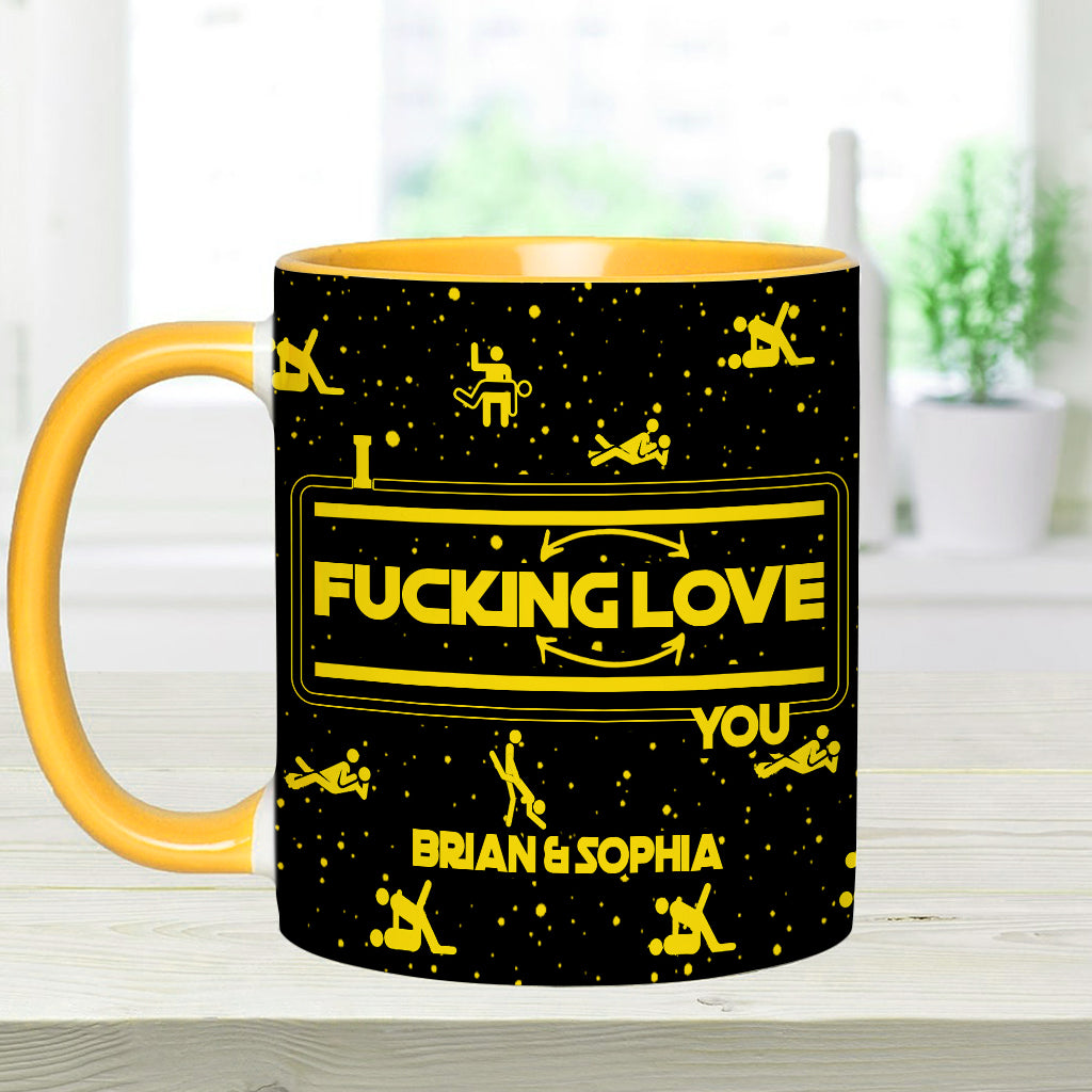 I Love You I Know - Personalized The Force Accent Mug & Coaster