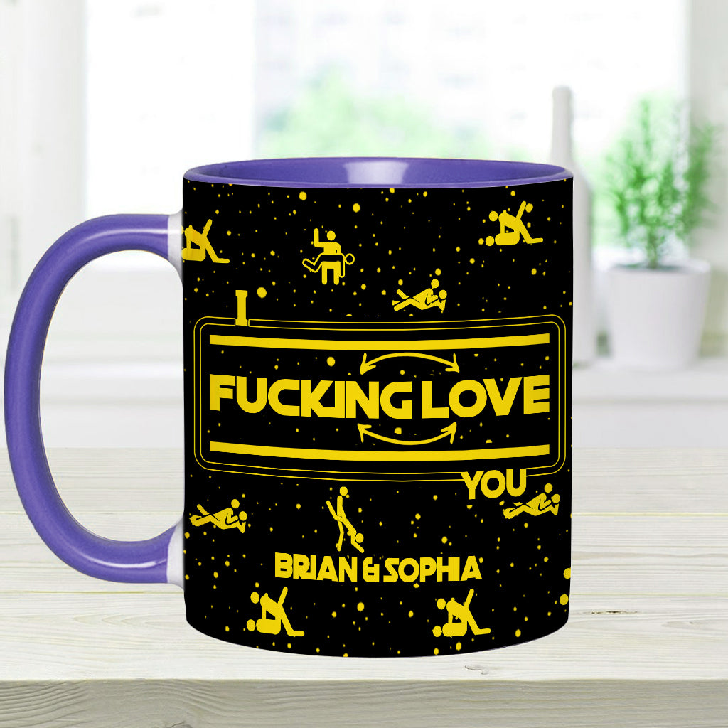 I Love You I Know - Personalized The Force Accent Mug & Coaster