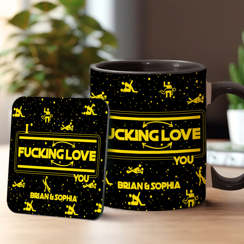 I Love You I Know - Personalized The Force Accent Mug & Coaster