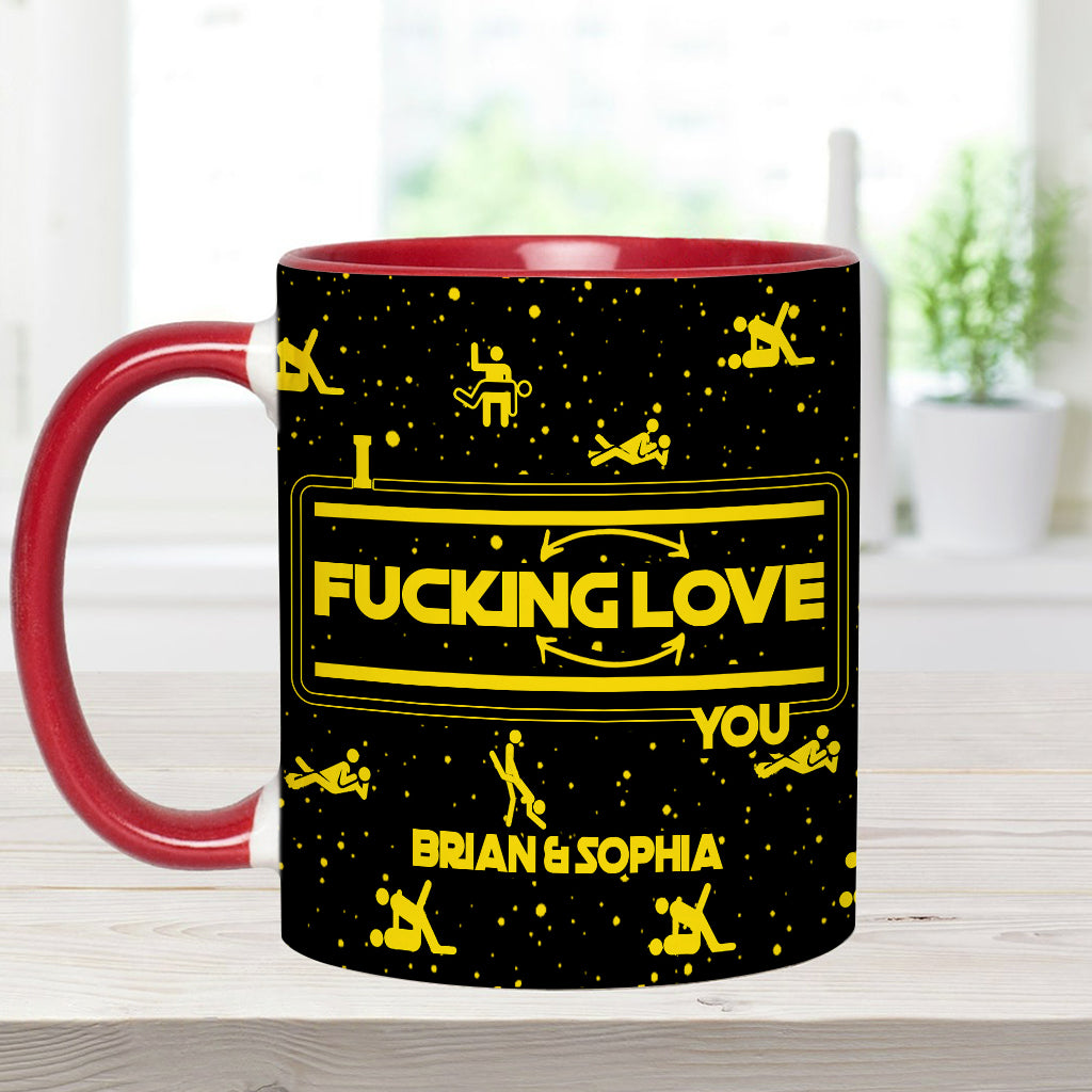 I Love You I Know - Personalized The Force Accent Mug & Coaster