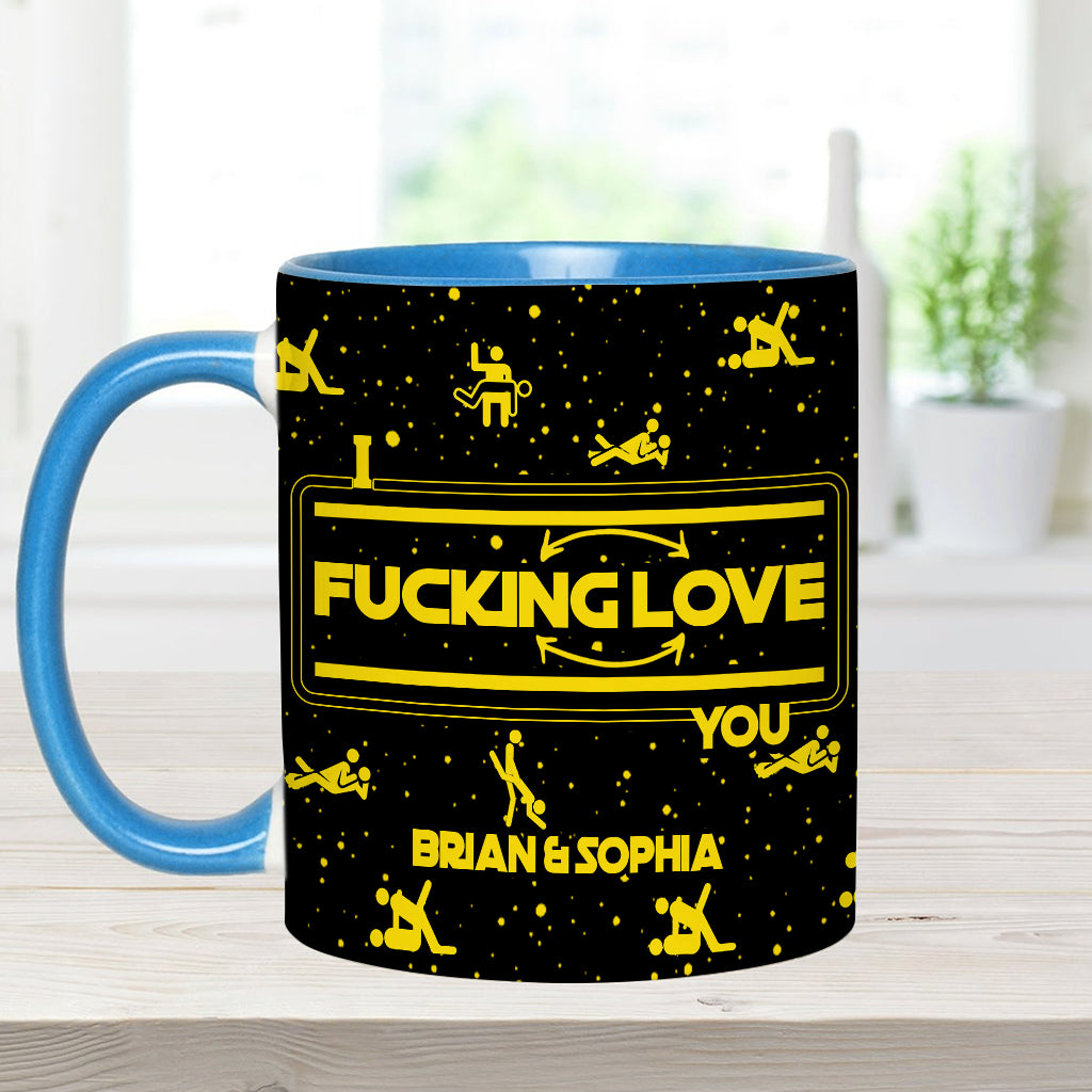 I Love You I Know - Personalized The Force Accent Mug & Coaster
