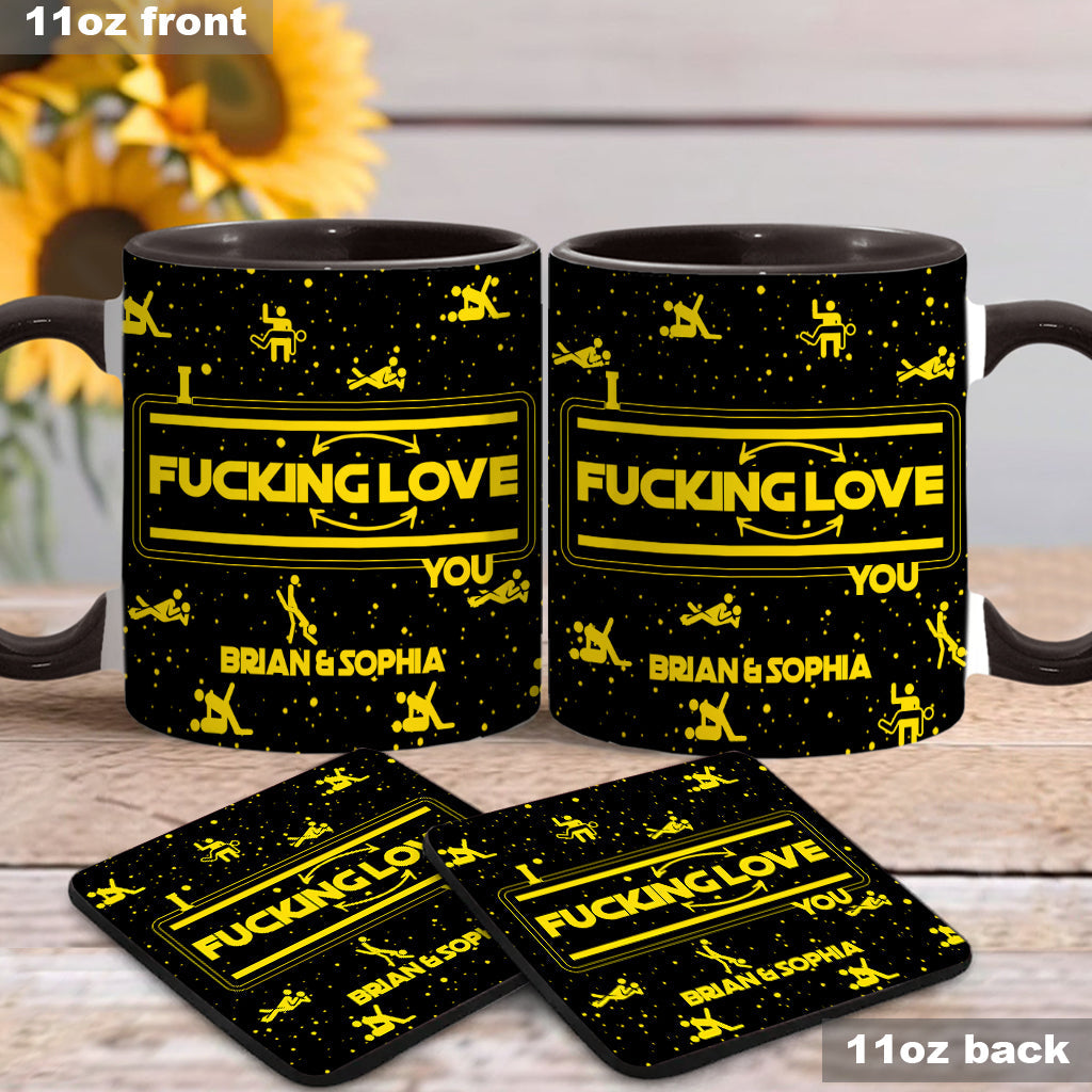 I Love You I Know - Personalized The Force Accent Mug & Coaster