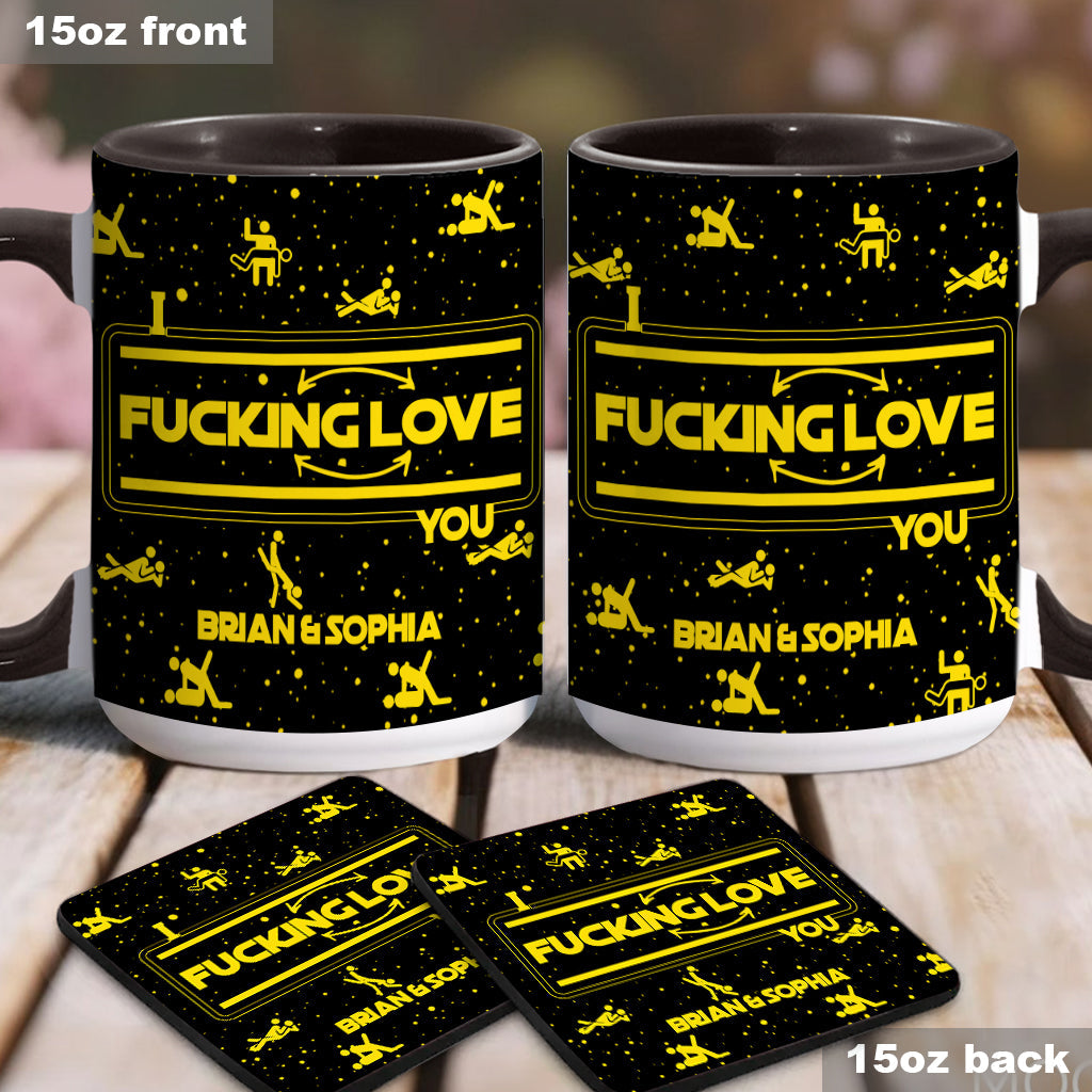 I Love You I Know - Personalized The Force Accent Mug & Coaster