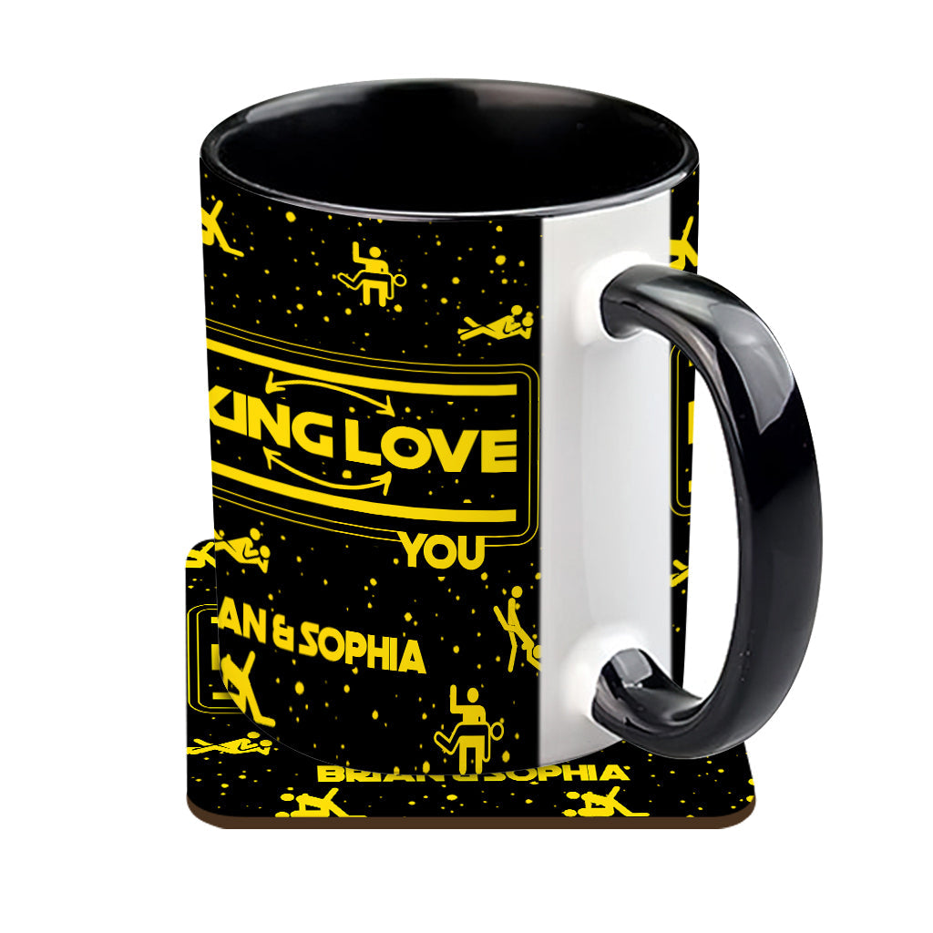 I Love You I Know - Personalized The Force Accent Mug & Coaster