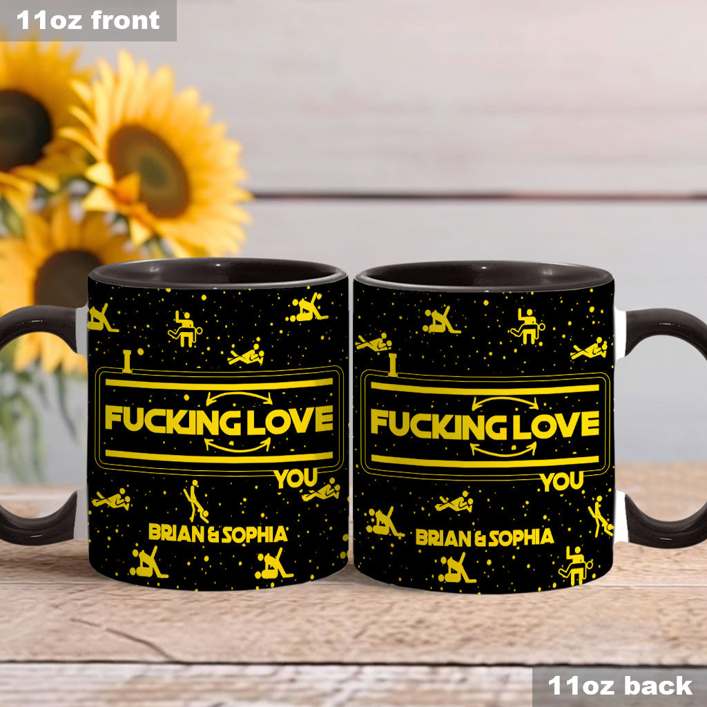 I Love You I Know - Personalized The Force Accent Mug & Coaster