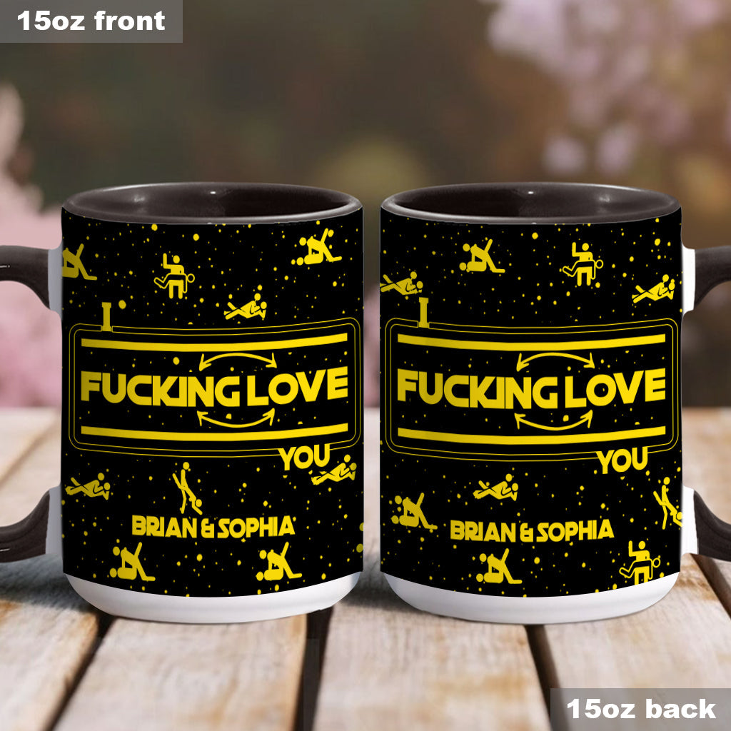 I Love You I Know - Personalized The Force Accent Mug & Coaster