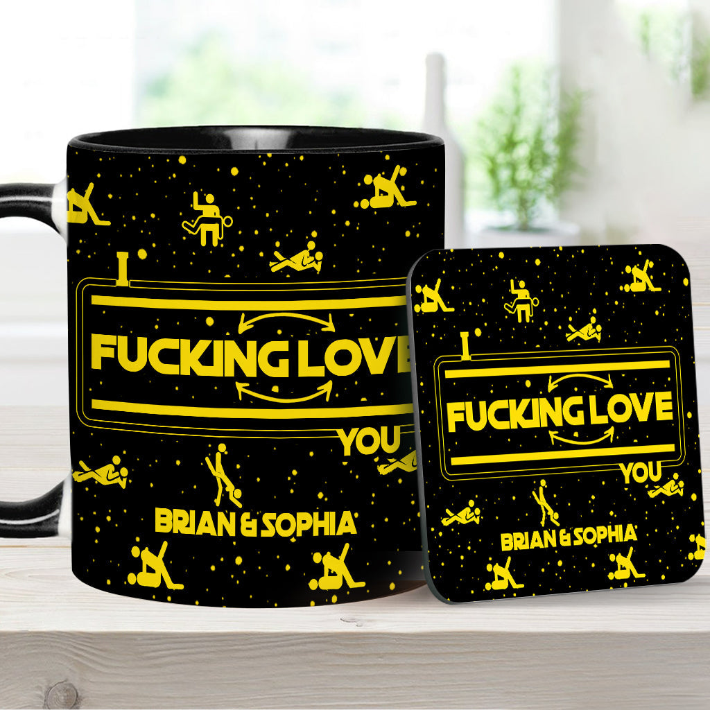 I Love You I Know - Personalized The Force Accent Mug & Coaster