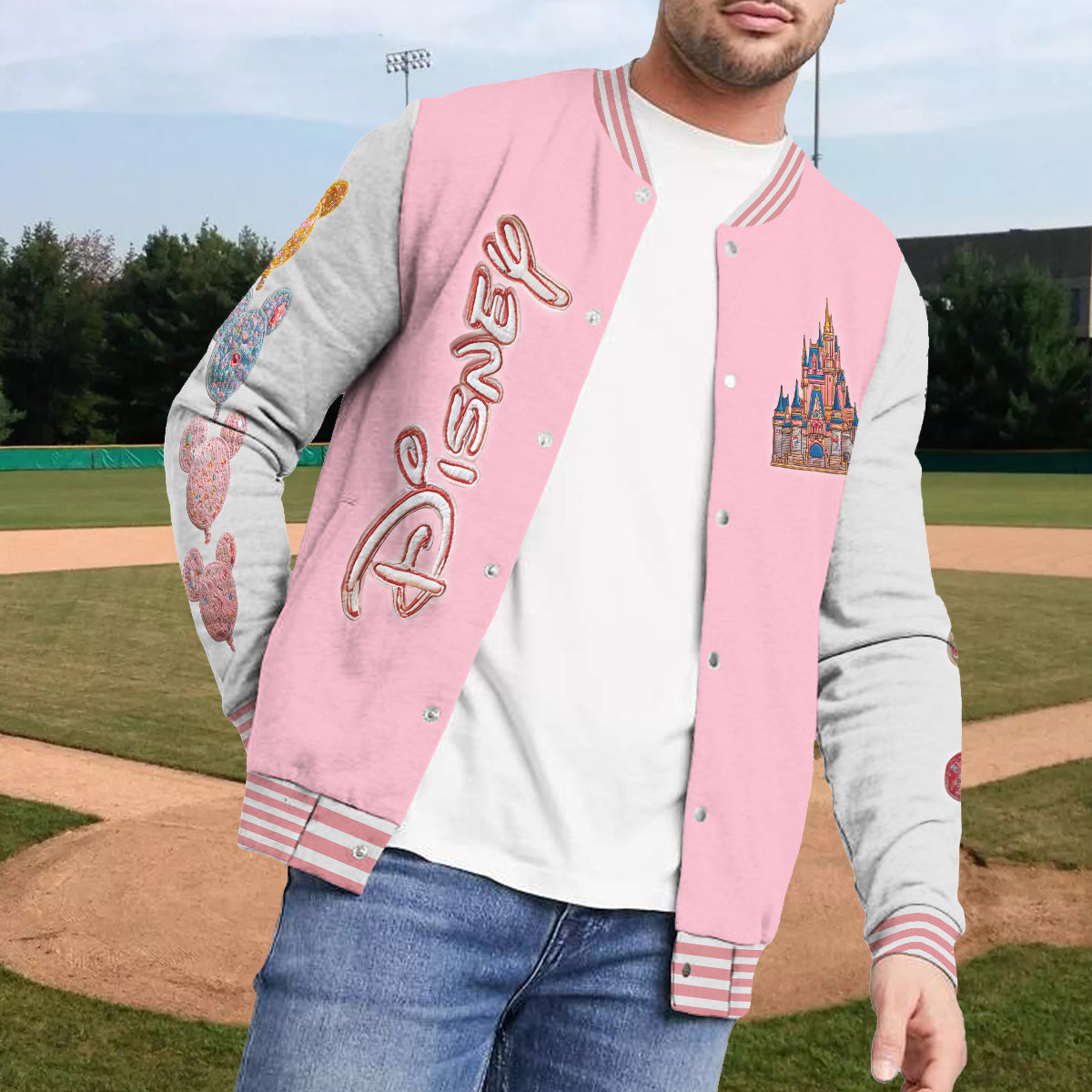 Magical Castle - Personalized Mouse Varsity Jacket